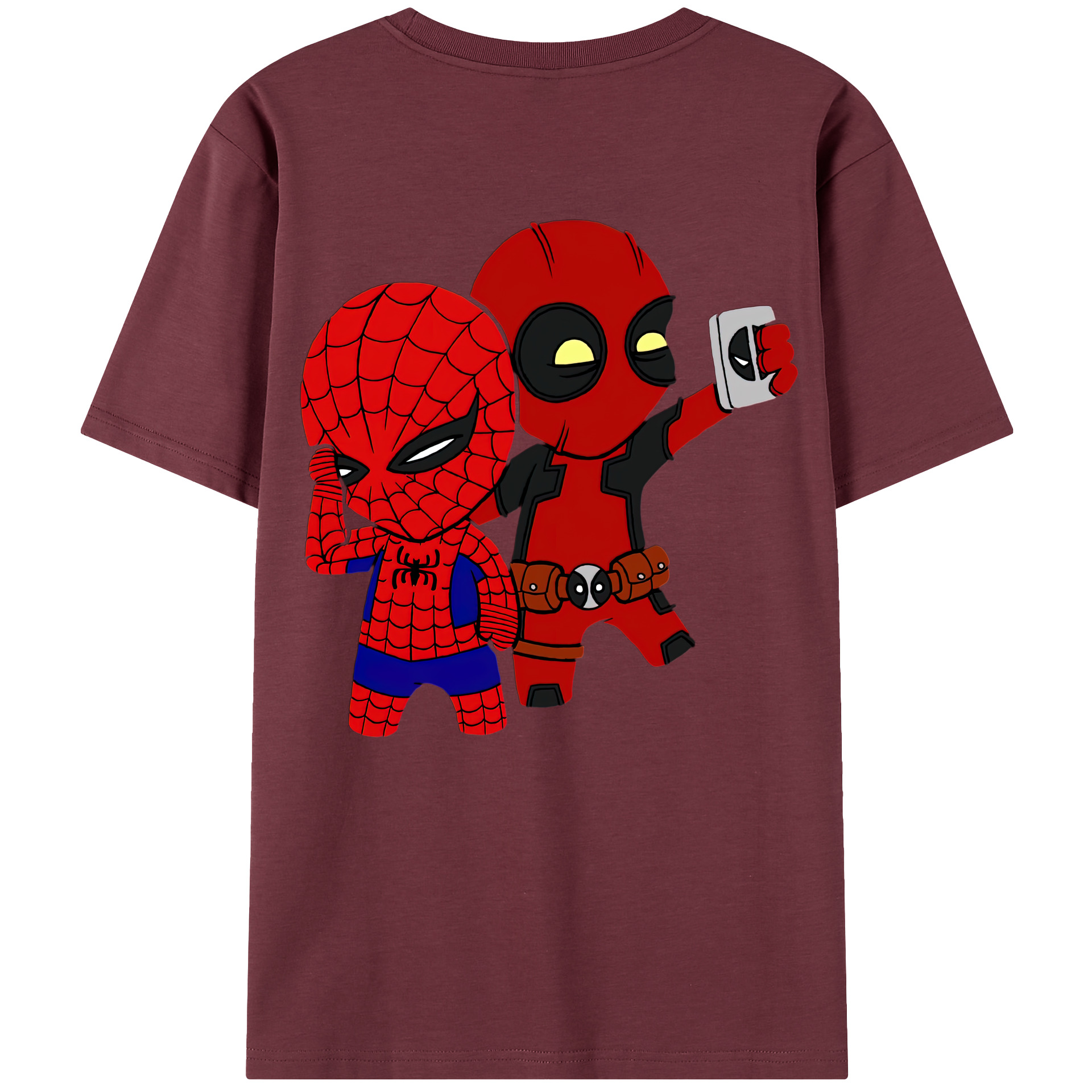 （画像用） Deadpool デッドプール 綿100％半袖Tシャツ（背面プリント）